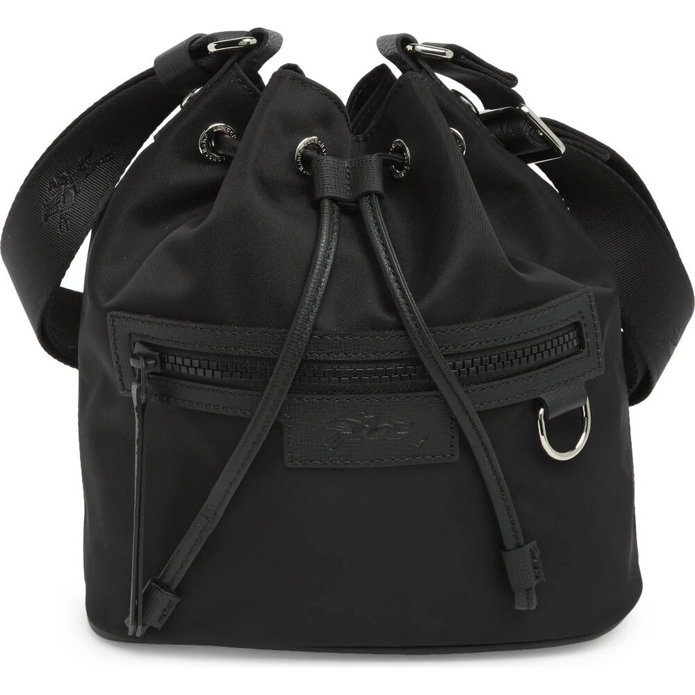 NWT LONGCHAMP Le Pliage Neo Small Bucket Drawstring Crossbody Bag BLACK